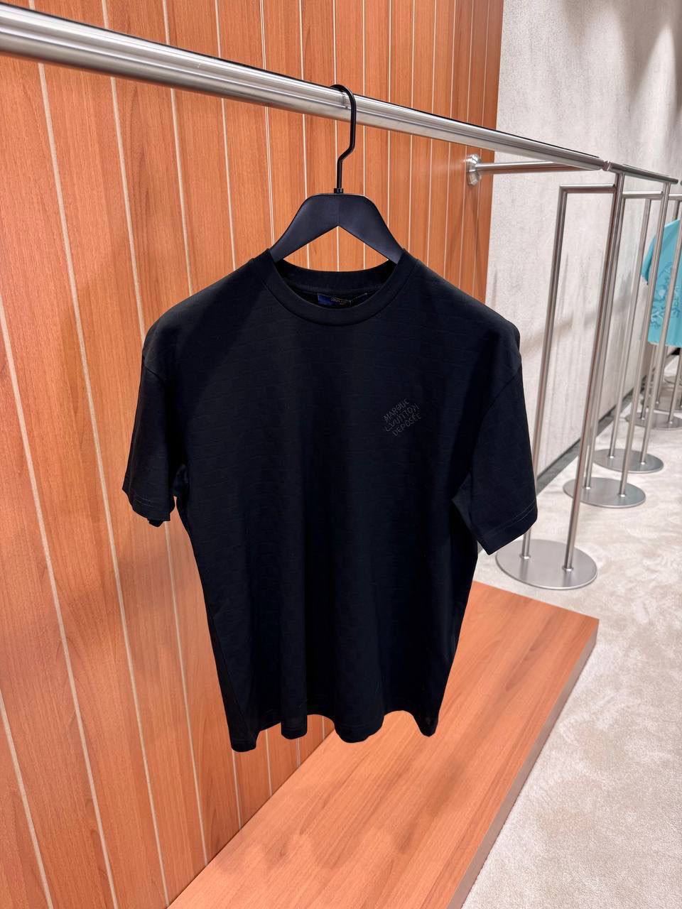 Louis Vuitton Damier Piqué Cotton T-Shirt – Black