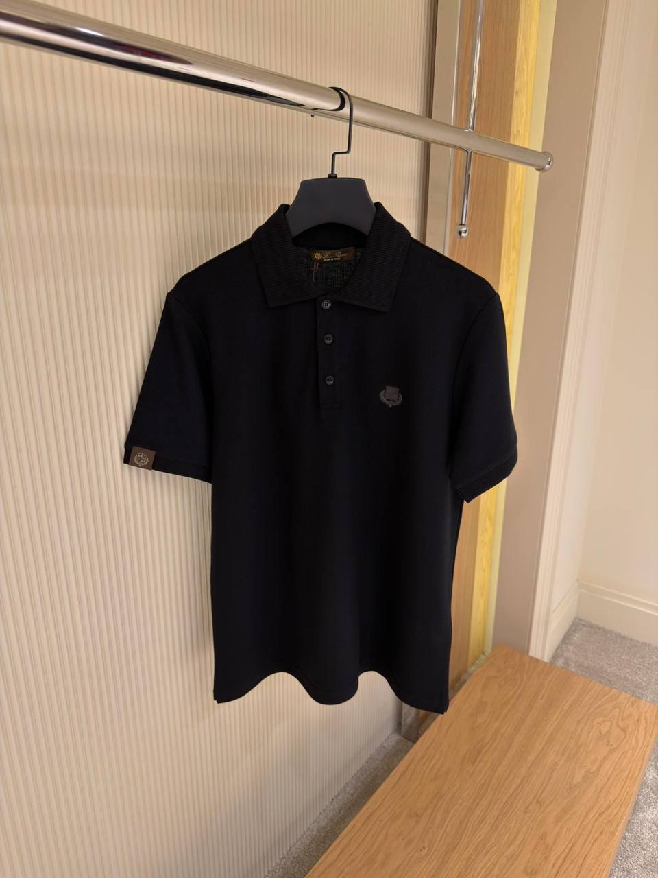 Loro Piana Piqué Cotton Polo – Black