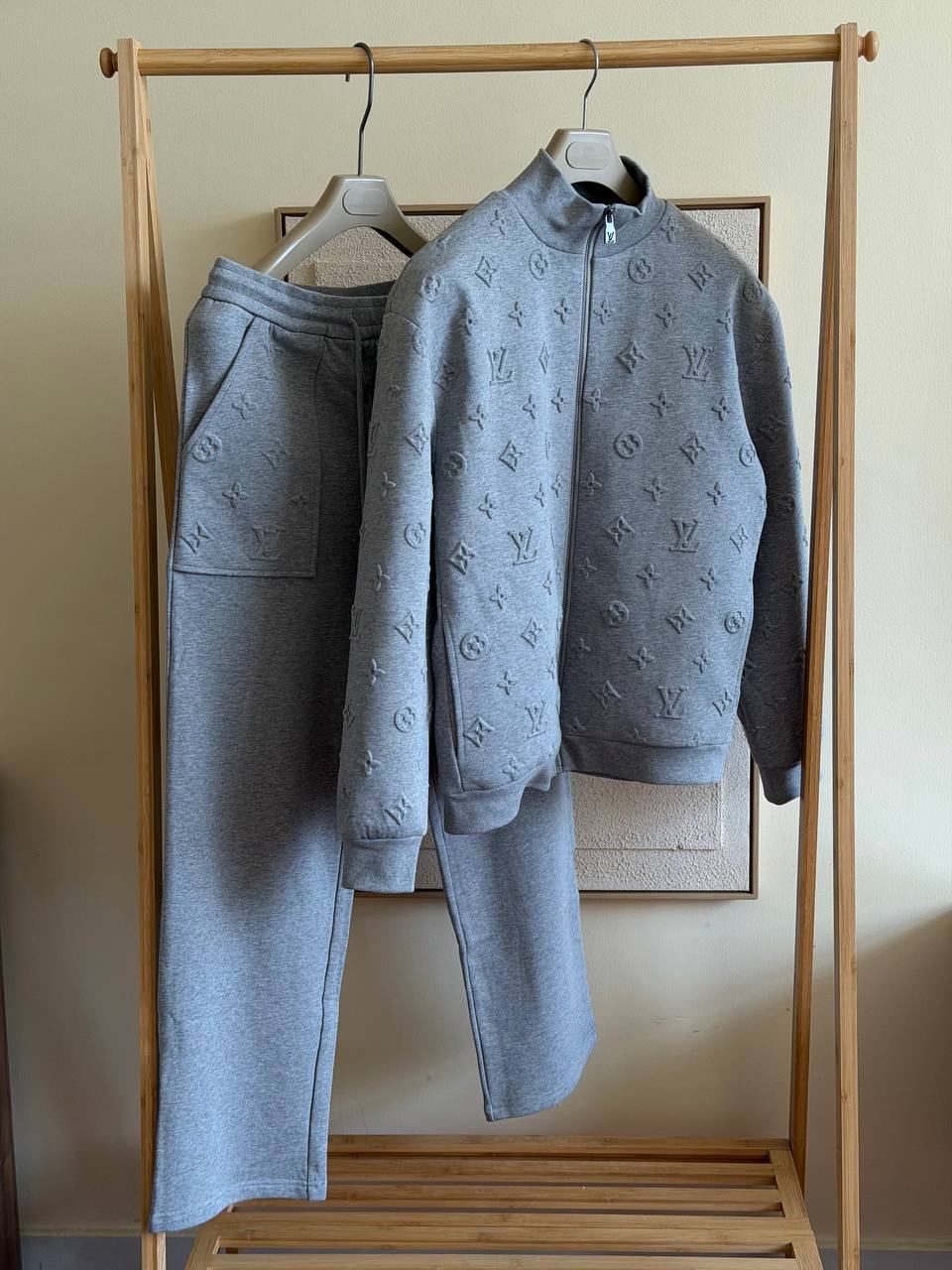 Louis Vuitton Monogram Embossed Track Set (Grey)