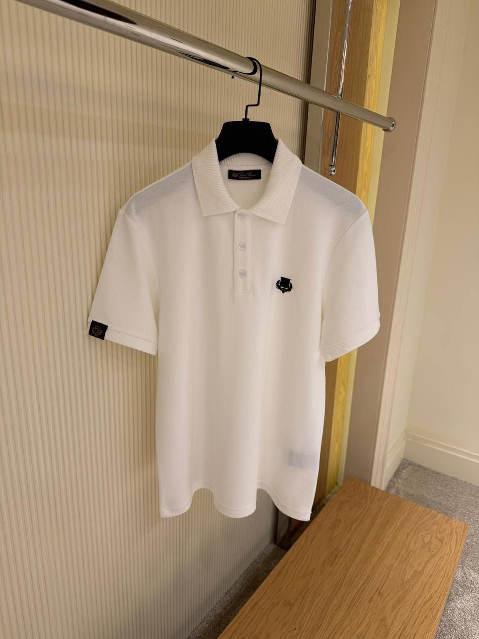 Loro Piana Piqué Cotton Polo – White