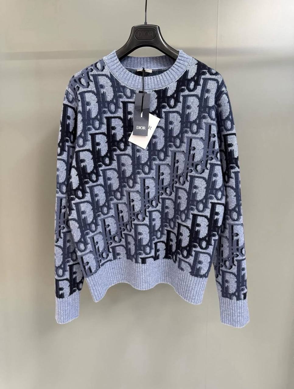 Dior Oblique Wool Jacquard Sweater – Blue