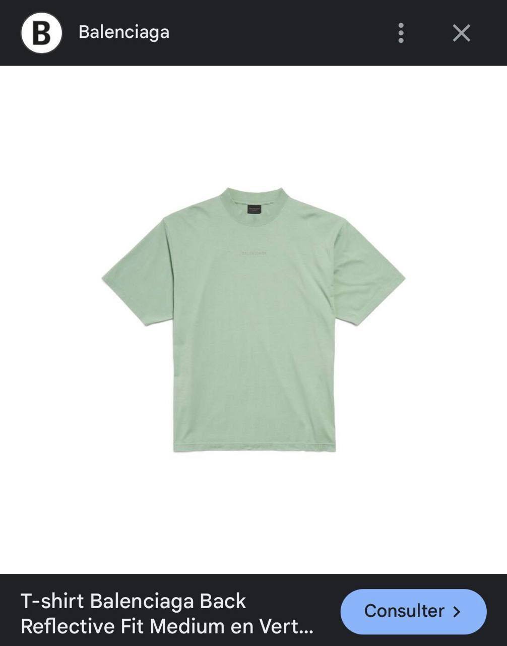 Balenciaga Back Reflective T-Shirt – Green
