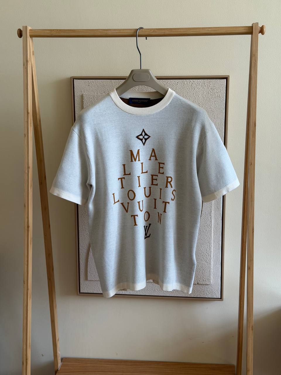 Louis Vuitton Malletier Embroidered Knit T-Shirt