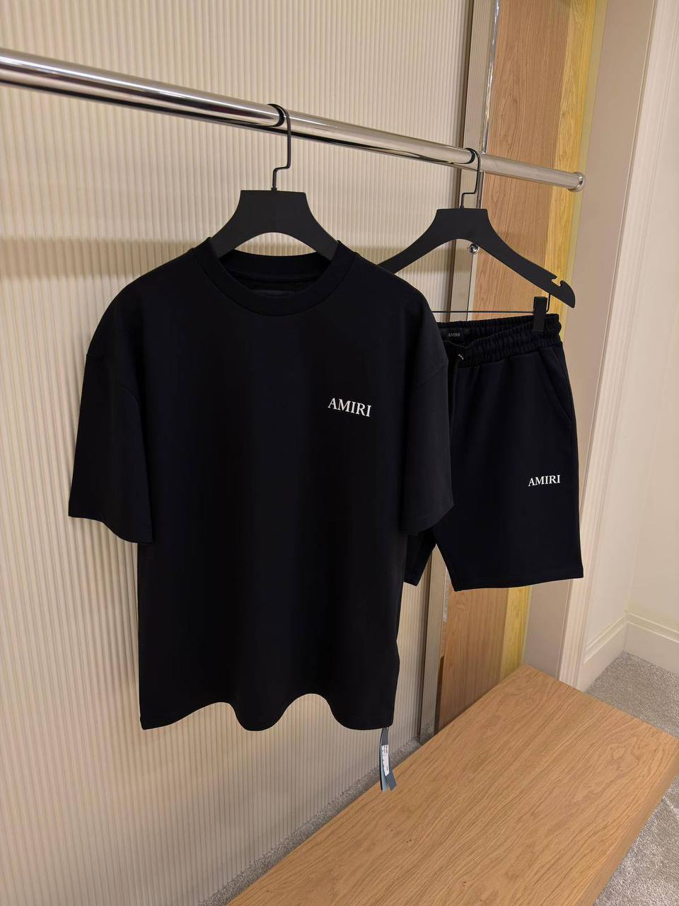 Amiri Logo Tee & Shorts Set
