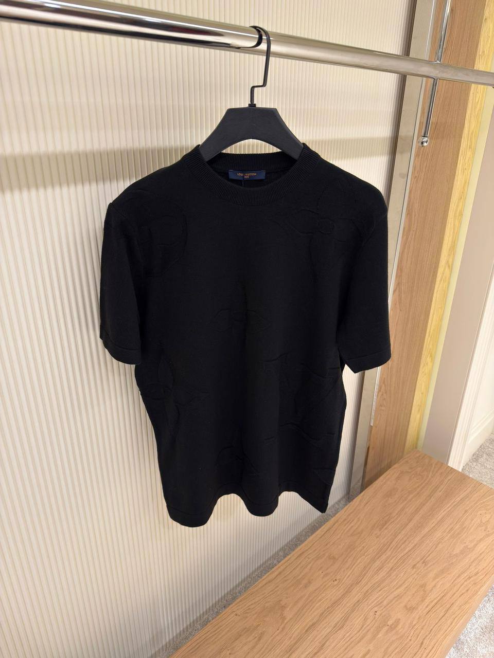 Louis Vuitton Monogram Short-Sleeved Cotton Crewneck – Black