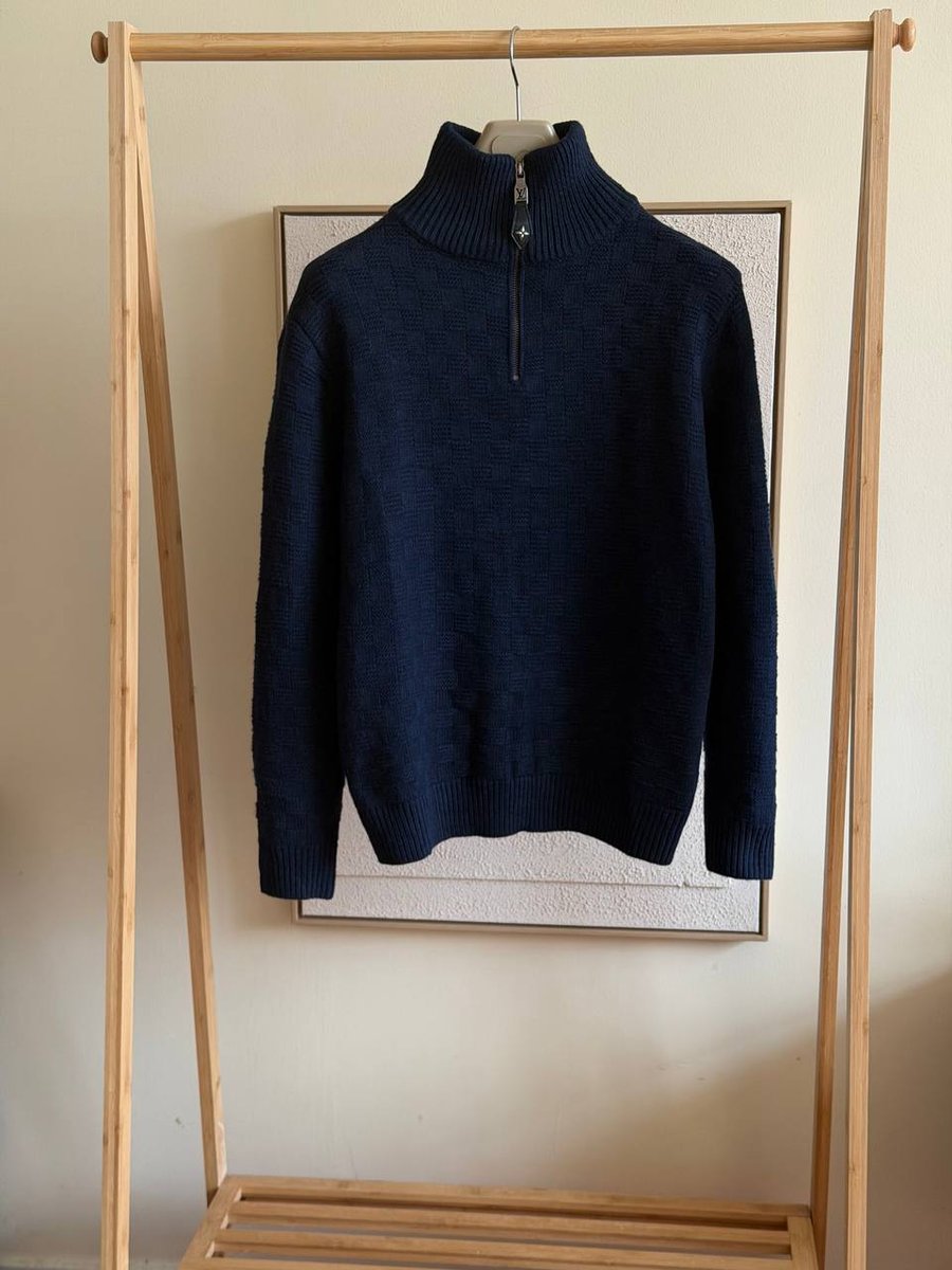 Louis Vuitton Cashmere-Wool Blend Half-Zip Pullover