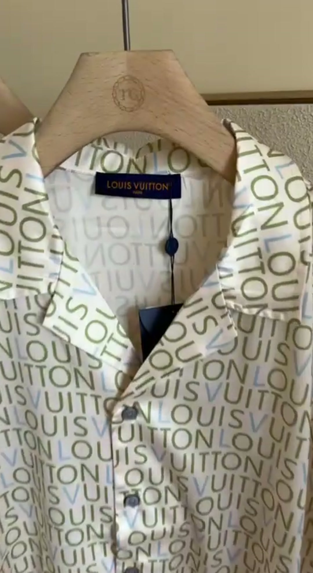 Louis Vuitton Logo Print Silk Shirt & Shorts Set