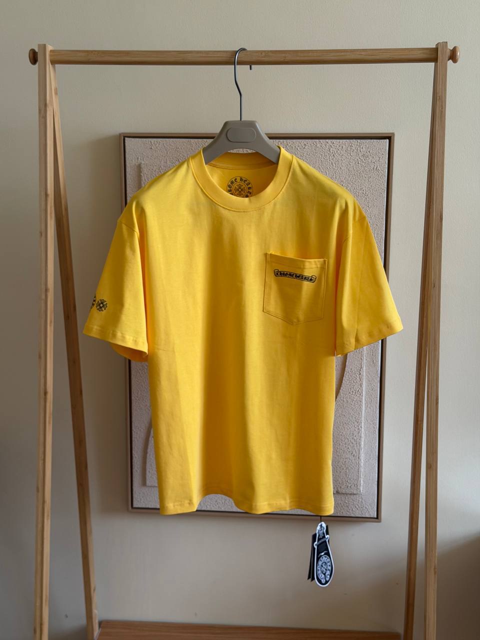 Chrome Hearts Yellow Multi-Color Cemetery Cross T-Shirt