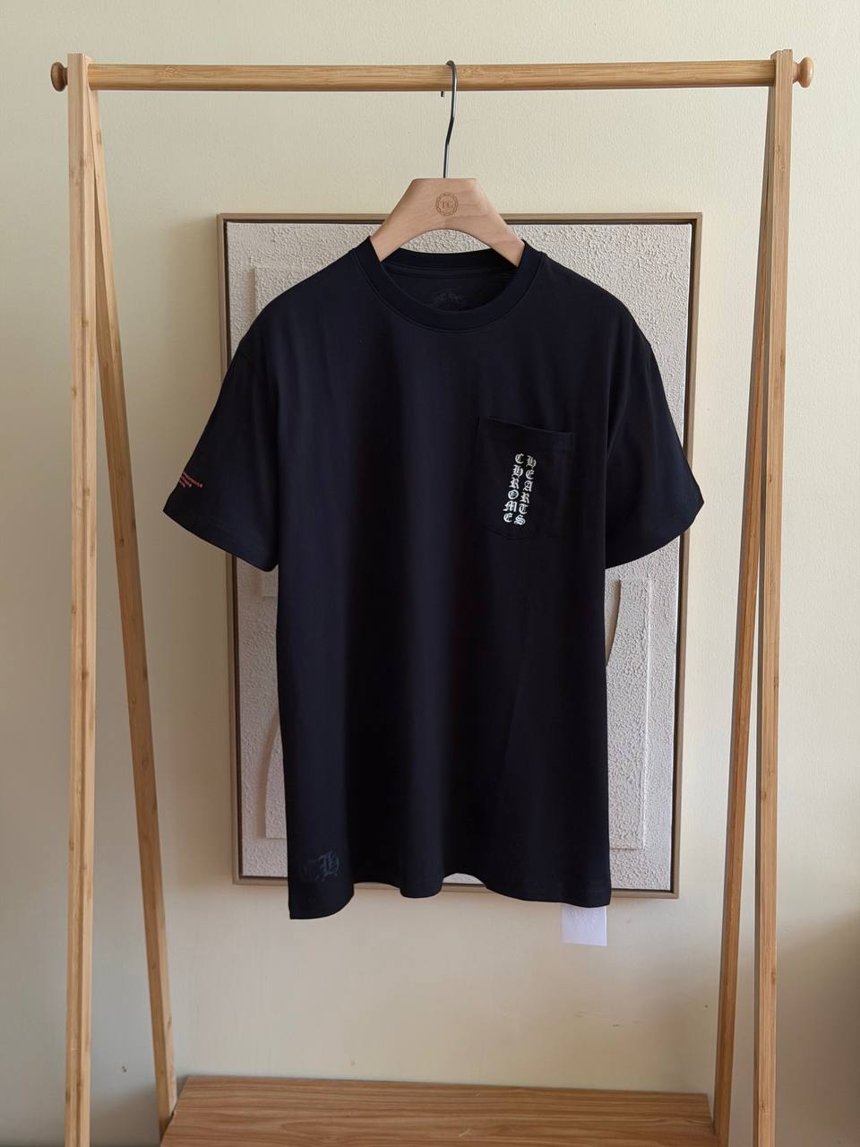 Chrome Hearts Hollywood Cross Pocket Tee – Black/Pink