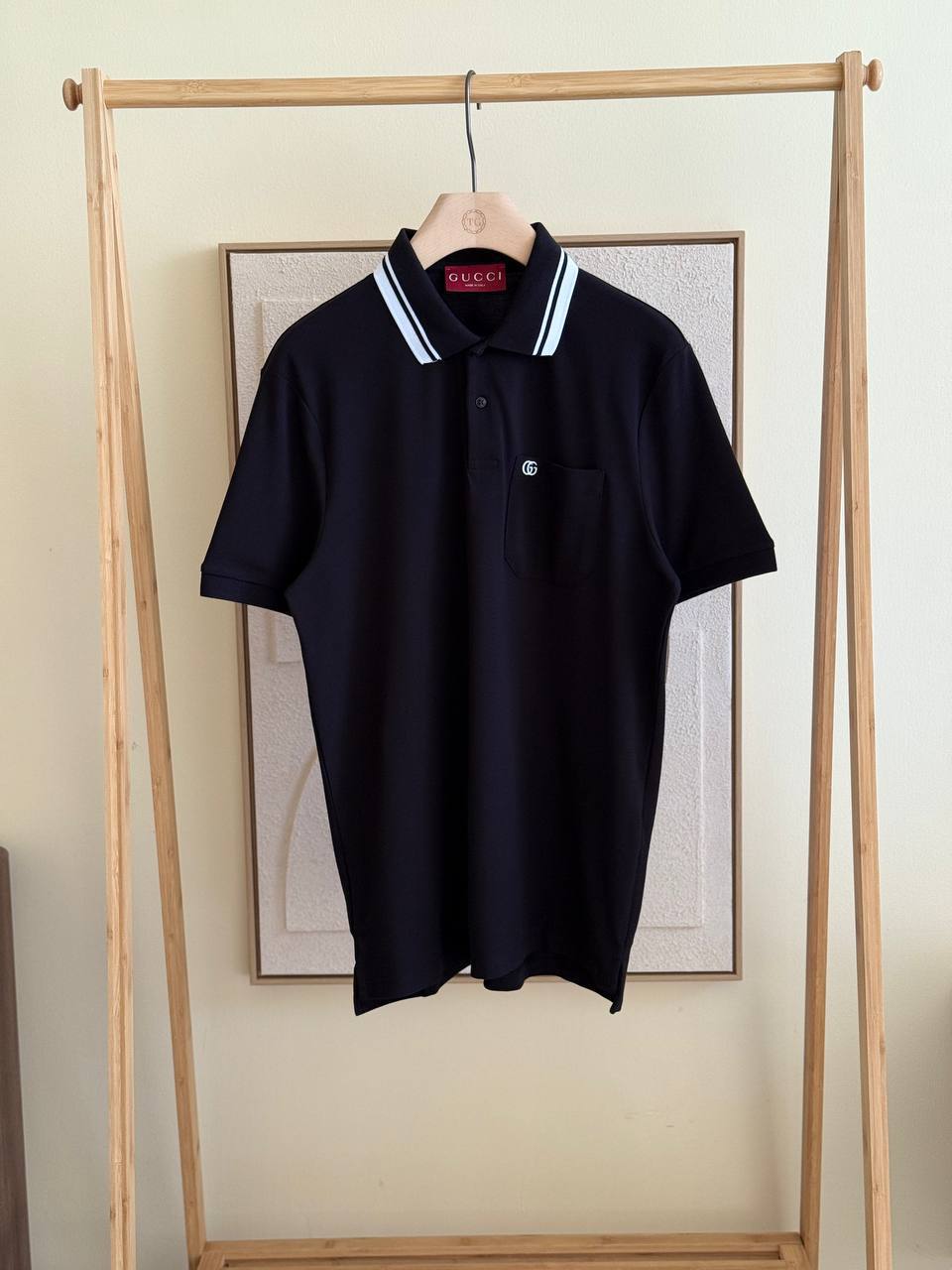 Gucci GG Tipped Collar Cotton Polo
