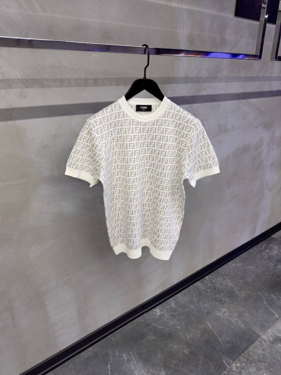 Fendi FF Jacquard Knit Jumper – White