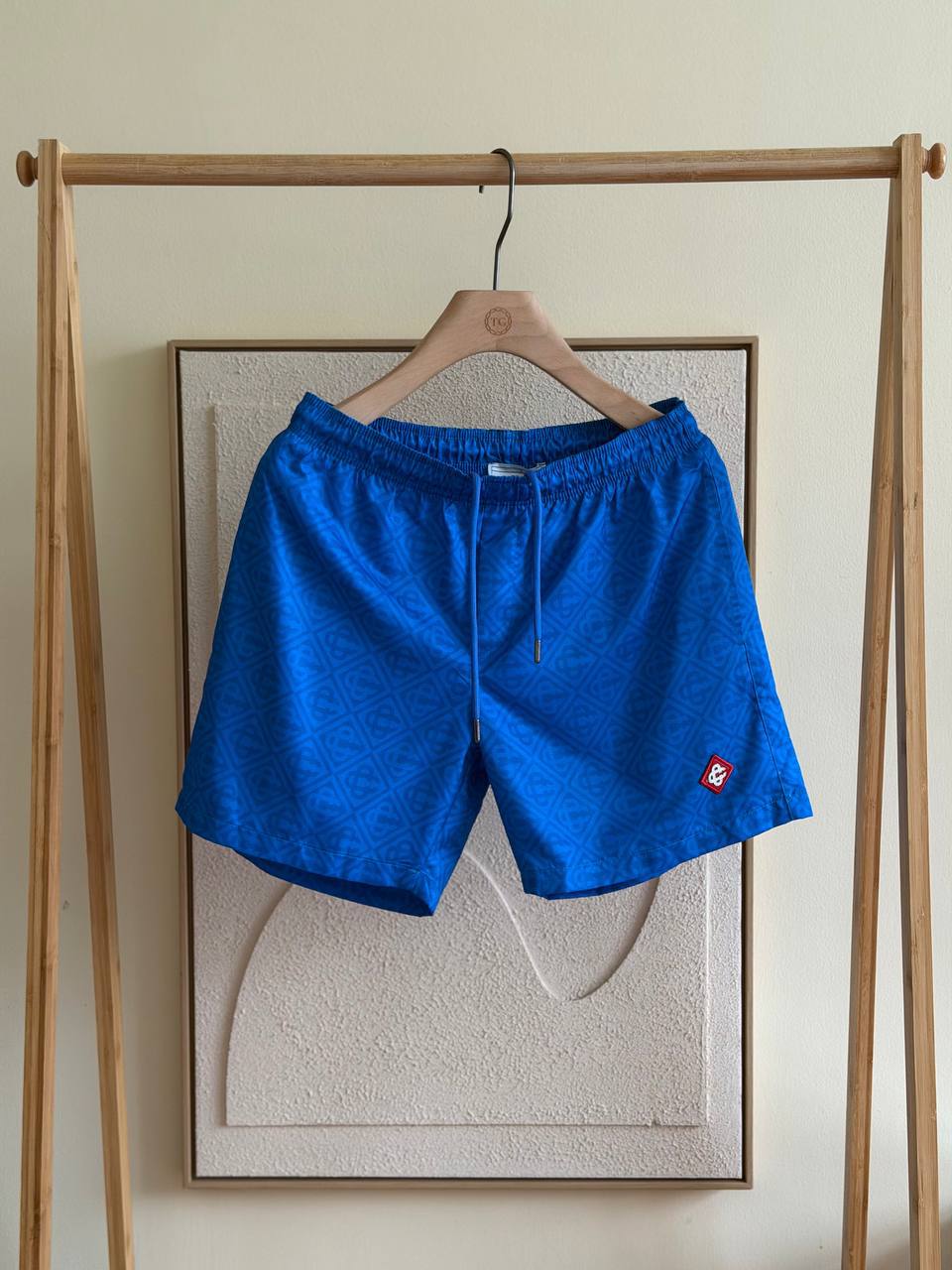 Casablanca Monogram Swim Shorts — Cobalt Blue