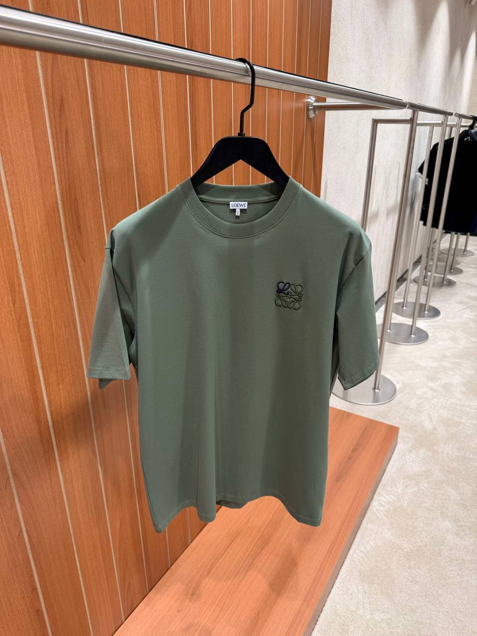 Loewe Anagram Embroidered T-Shirt (Green)