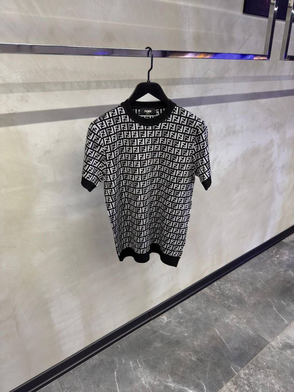 Fendi FF Jacquard Knit Jumper – Black