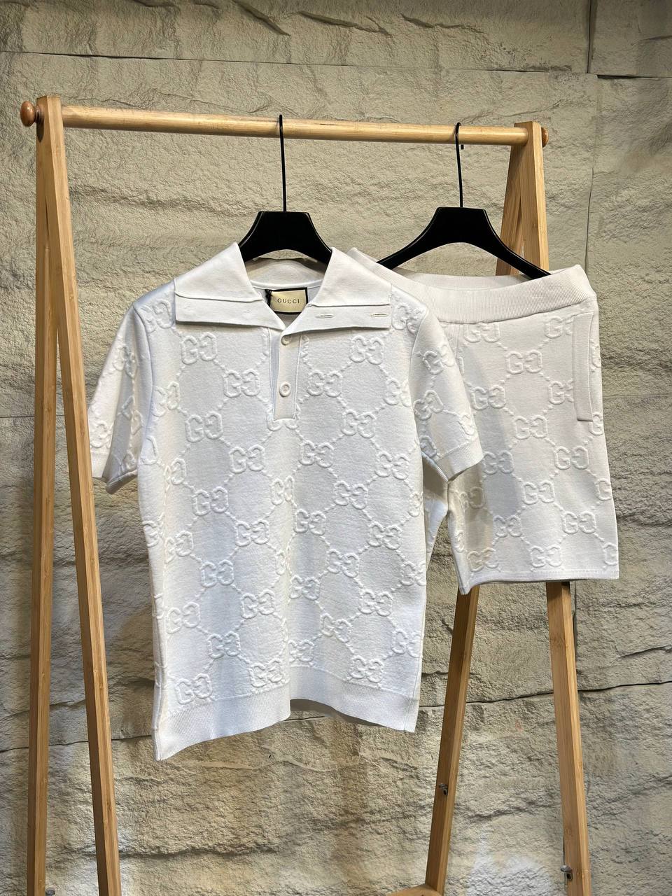 Gucci GG Jacquard Knit Polo Set
