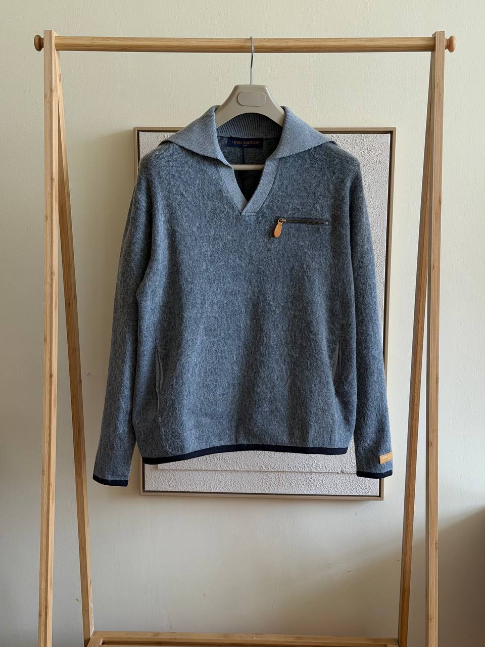 Louis Vuitton Zipped Pocket Shawl Collar Sweater